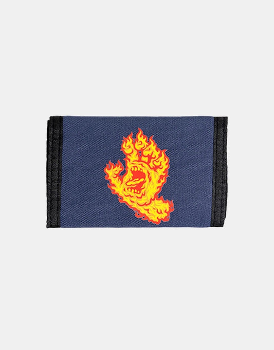 SANTA CRUZ FLAMING HAND WALLET WITH VELCRO CLOSURE