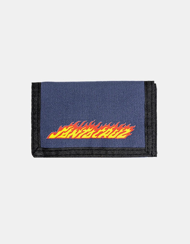 SANTA CRUZ FLAMING HAND WALLET WITH VELCRO CLOSURE