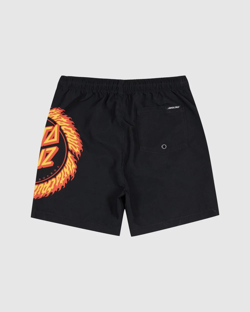 SANTA CRUZ BOYS FLAME RINGED DOT BOARDSHORT