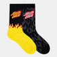 SANTA CRUZ FLAMING STACK CREW 2 PK SOCKS