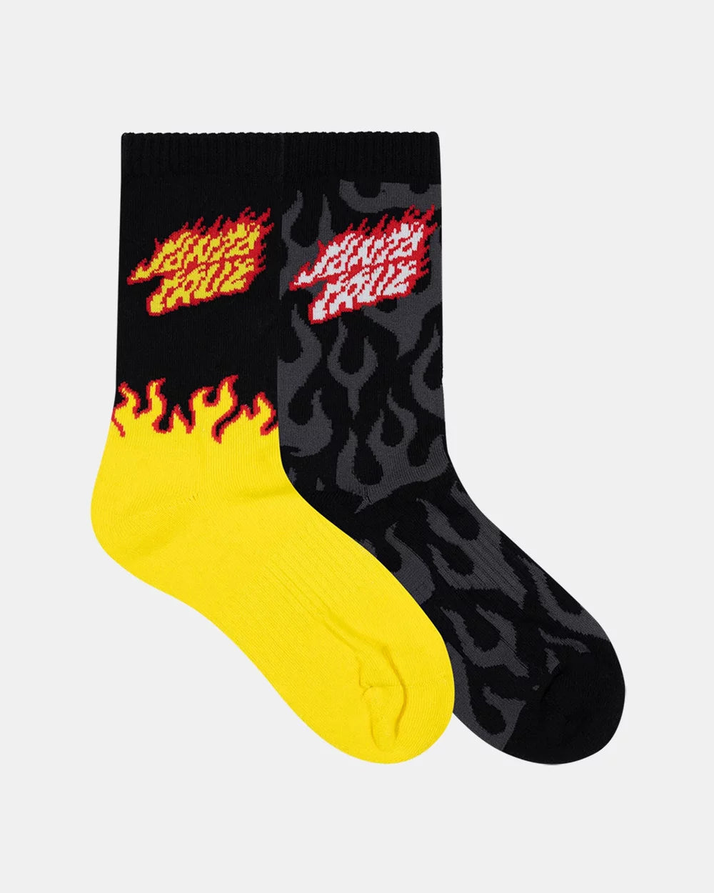 SANTA CRUZ FLAMING STACK CREW 2 PK SOCKS