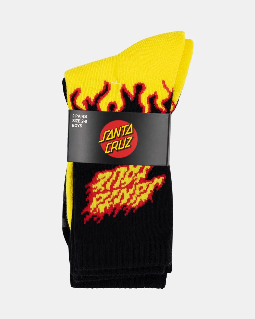 SANTA CRUZ FLAMING STACK CREW 2 PK SOCKS