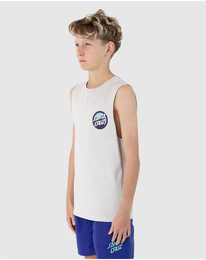 SANTA CRUZ OS BOLD SHADOW DOT MUSCLE TEE