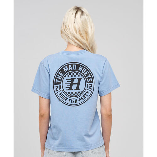 THE MAD HUEYS CHECKER HUEYS WOMENS SS TEE