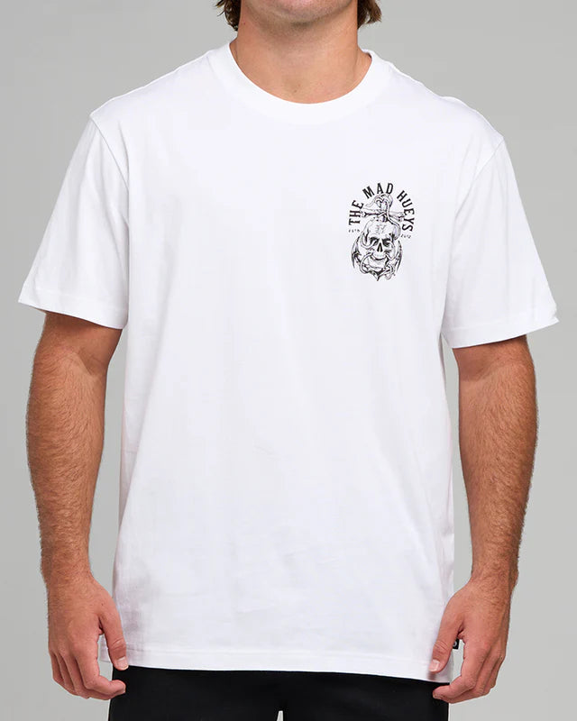 THE MAD HUEYS MENS ROPE SKULL ANCHOR SS TEE
