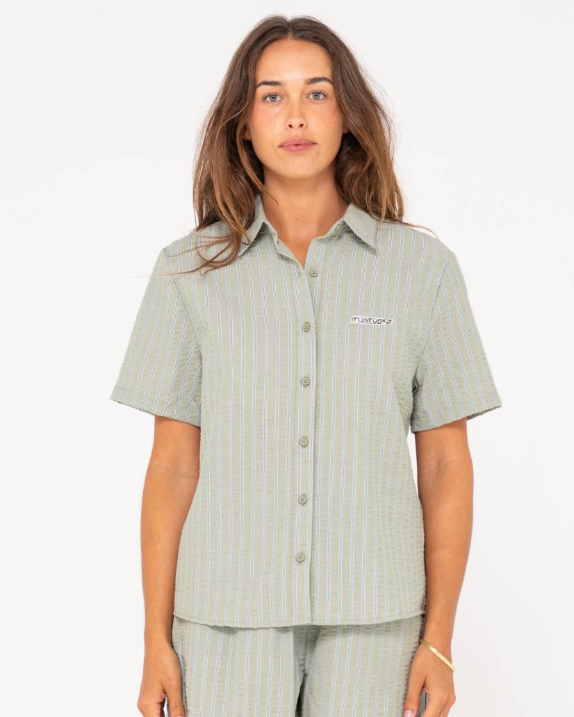 RUSTY STRIPY GIRL SHORT SLEEVE SHIRT