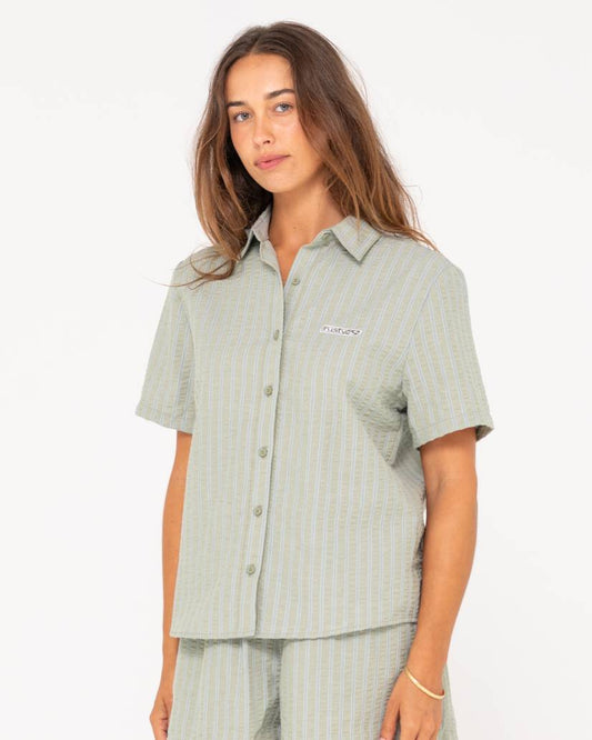 RUSTY STRIPY GIRL SHORT SLEEVE SHIRT