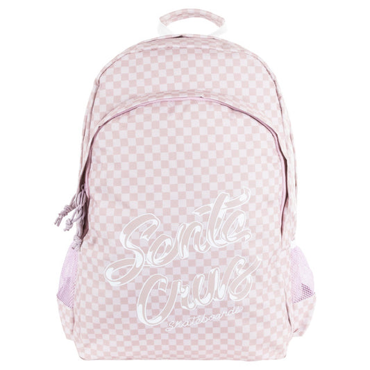 SANTA CRUZ RIBBON SCRIPT CHECKERBOARD BACKPACK